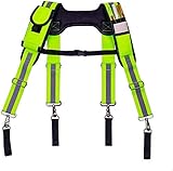 Sincerities Tool Belt Suspenders/Carpenter Electrician Tool Belt Suspenders Hi Viz - include Padded...