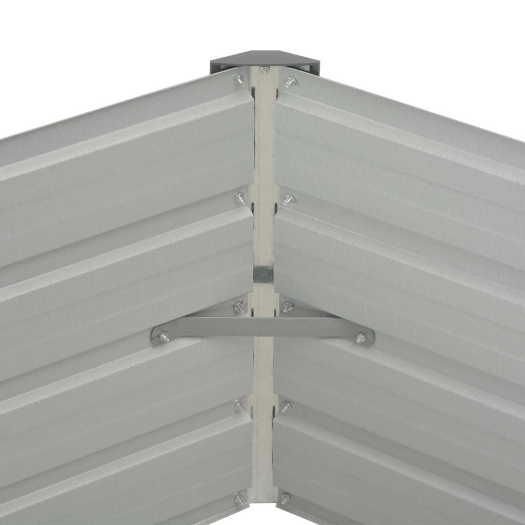 Bancal de acero galvanizado 129 x 129 x 45 cm verde con suelo abierto para un drenaje óptimo y estabilidad robusta
