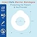Inject-Safe Barrier Bandage, White, 100 Count, 0.39 pounds