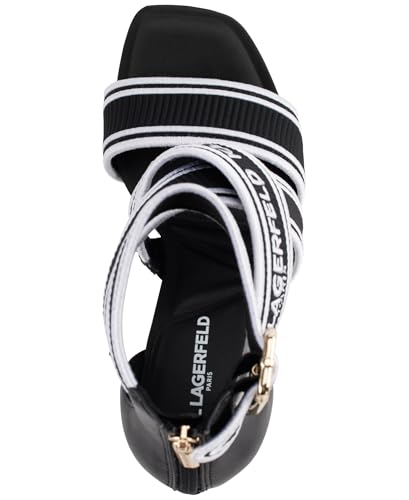 KARL LAGERFELD Women's Careliz Ii Strappy Heeled Stiletto with Logo Sandal2