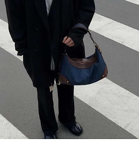 MOLERFO Denim Shoulder Bag Denim Purses and Handbags for Women Jean Bag Y2k Purse Small Denim Purse Jeans Bag2