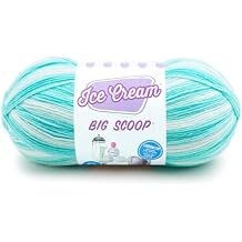 Lion Brand Yarn Ice Cream Big Scoop Yarn, Mint, 360 Foot Pack of 1