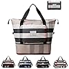 New Foldable Dry/Wet Separation Travel Bag Large Capacity Folding Travel Bag Lightweight Waterproof Foldable Travel Duffel Bag Luggage Tote Handbag Oxford Fabric Bag for Women and Men (Grey)