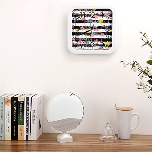 Pendule Murale Silencieuse Noix Rayée pour Dormir et Travailler sans Aucun Bruit