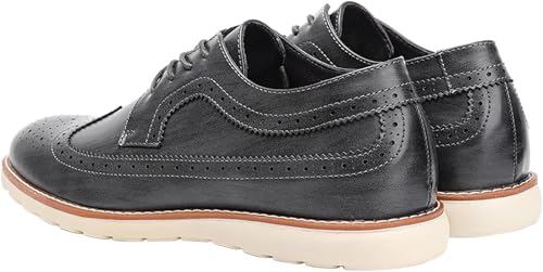 Men's Wingtip Oxfords Casual Shoes Dress Formal Leather Pointe Toe Derby Shoes Lace Up Walking Fashion Low-top Leather Shoes for Wedding Prom Business Outdoor Work3