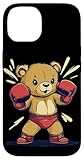 Tenue d'ours de sport pour les amateurs de nounours et de gants de boxe Coque pour iPhone 14