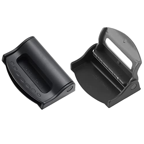 Jiozermi 2 peças de clipe de cinto de segurança, ajustador de cinto de segurança de carro preto para