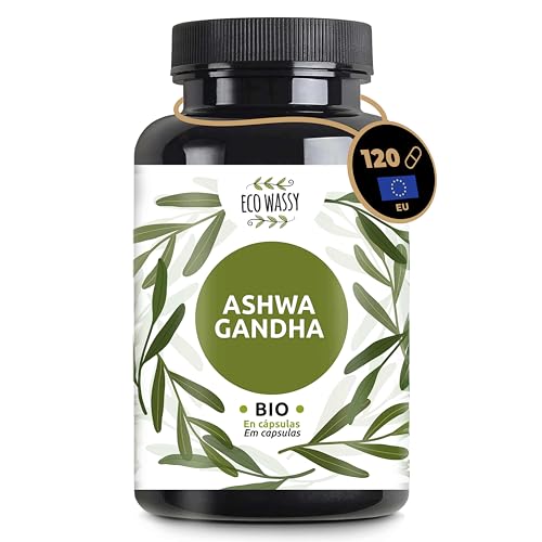 Ashwagandha Biologica. 120 Capsule ad Alta Potenza. Vegano, 100% Naturale e Puro. Senza Additivi | Benessere Mentale e Fisico, Antistress. Integratore Adattogeno Dall'India. (120 Und)