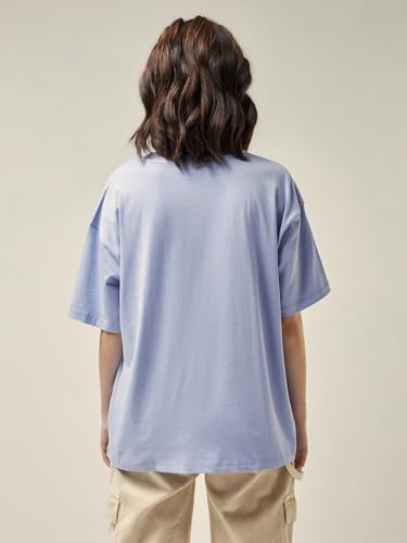Image of Bewakoof X Peanuts Women's 100% Cotton AOP Oversized Fit Half Sleeve Round Neck T-Shirt | Casual wear | Streetwear | Oversized Tshirt for Woman Cotton| Baggy