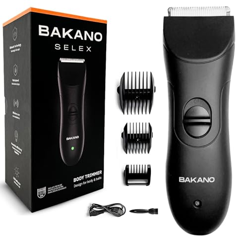 BAKANO SELEX ORIGINAL. Afeitadora Corporal para Hombre. Depiladora de cuerpo y partes Íntimas de Bakanostore. Recortadora vello Púbico, Genitales, Resistente al agua con Tecnologia Skinsafe (SELEX)