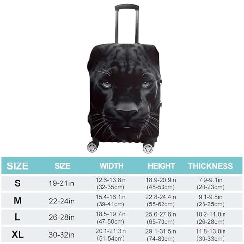 Animal Panther Luggage Cover, Washable Elastic Suitcase Cover Protector Fit 18-32 Inch Luggage2