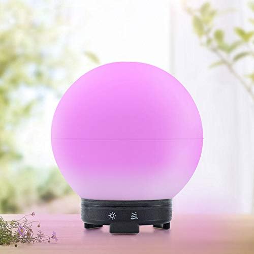 NP 14W 100-240V Ultrasonic 6 Colorful Circular Moon Humidifier ABS Material Timing Control for Home Office (Color : UK Plug)