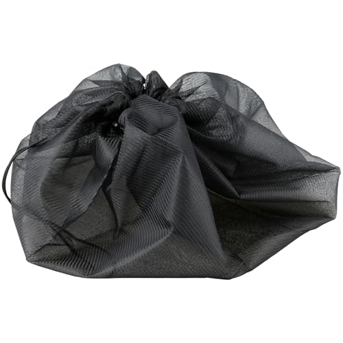 Bojueahaw Rain Barrel Mesh Cover,95 cm Adjustable Rain Barrel Net,Rain Butt Net with Drawstring,Rain Collector Protector Covers,Anti Mosquito Leaves Falling