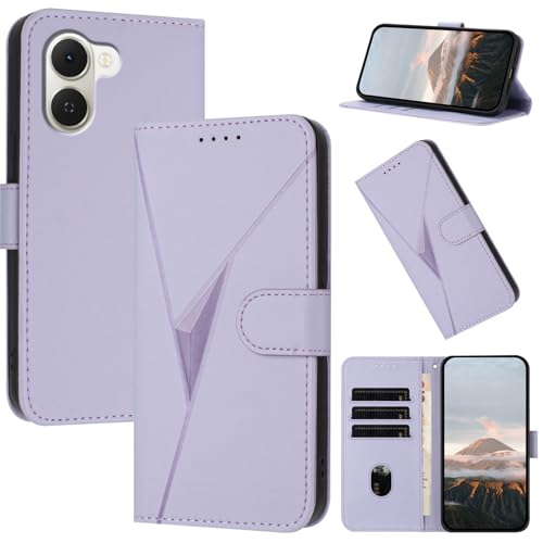 �X�}�z�P�[�X �Ή��@�� for Tecno Spark Go 3 / Pop 20 �y�}�O�l�b�g�J�� PU���U�[ �X�}�z�P�[�X �J�[�h�X���b�g �t���b�v�X�^���h�z�X�g���b�v Purple