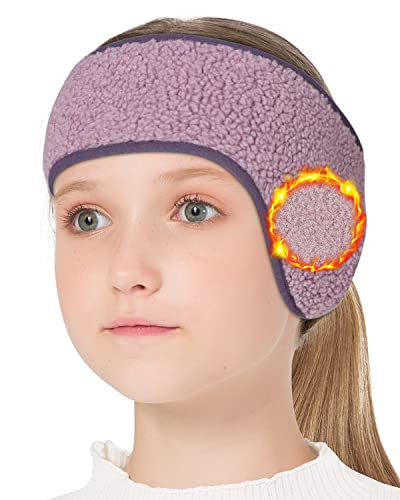 Lauzq Ear Warmers for Kids - Thermal Ear Muffs Winter Headbands for Boys Girls in Cold Weather for Running Cycling Ski