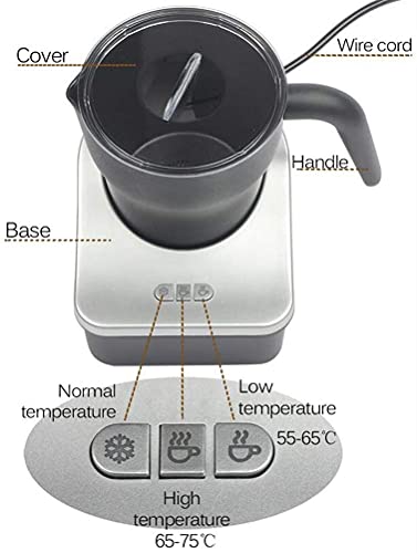 LSDRALOBPOI Vaporizador de Leche Batidora de Leche Calentador de Leche Vaporizador de Leche automático para Hacer Espuma con función de Leche frÃa Caliente para Cappuccino Espresso Latte 1022 - Imagen 3