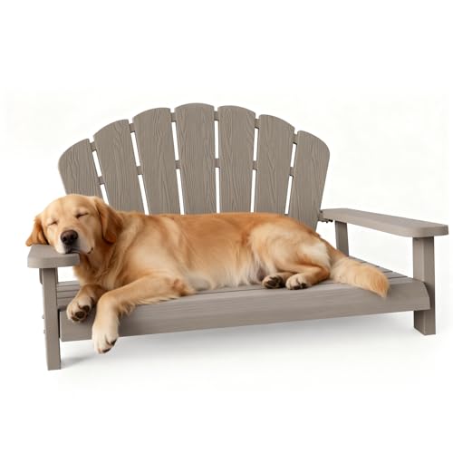 DRATO Dog Bed - Waterproof & Washable Pet Bed Durable Resin Comfort Design Easy to Assemble Indestructible Bed(Gray 40.24 * 30.08 * 20.04)