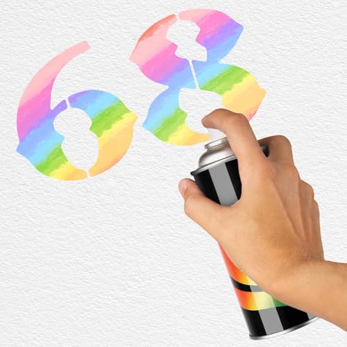 Ktxaby 36 Stück Buchstaben Und Zahlenschablonen 15cm Wiederverwendbare Alphabetschablone Kunststoff Schablonen Set Für DIY Malerei Auf Holz Wand Stoff Adresse Schild