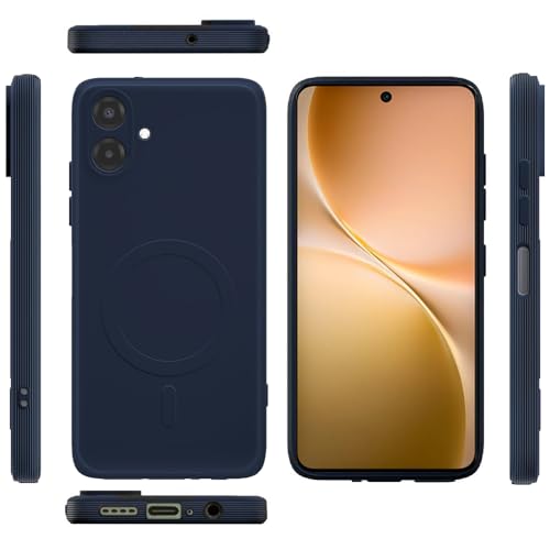 Image of MagFit Ring Design (Non-Magnetic) | Shockproof Protection | Anti-Slip Grip | Raised Camera Edges |Slim Protective Case for Samsung Galaxy A07 4G /5G /F07 4G /M07 4G /M17e 5G /F70e 5G(Steel Blue)