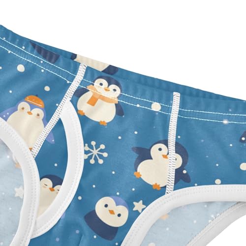 KLL Seamless Pattern Penguins Cobalt Boys Toddler Soft Underwear Breathable Undies4