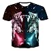 SSBZYES Camiseta para Hombre Camiseta De Manga Corta para Hombre Camiseta Estampada para Hombre Camiseta De Manga Corta con Estampado Digital De Wing Wolf Camiseta para con Estampado De Lobo Camiseta