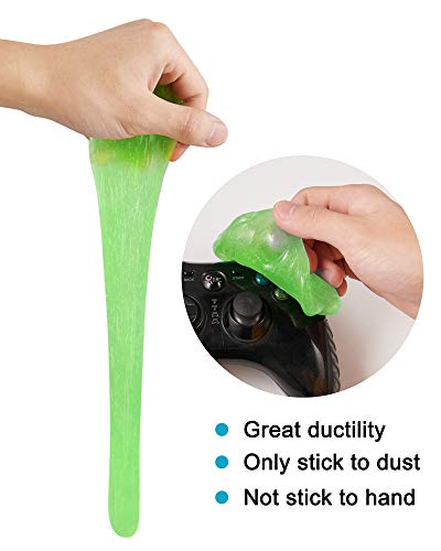 FiveJoy Car Cleaning Gels, 5-Pack Universal Auto Detailing Tools Car Interior Cleaner Putty, Dust Cleaning Mud for PC Tablet Laptop Keyboard, Air Vents, Camera, Printers, Calculator - 400g