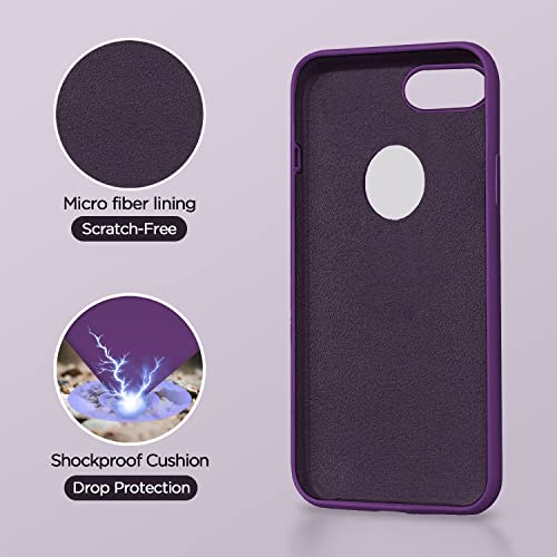 Image of Pikkme Back Cover | Full Camera Protection | Raised Edges | Super Soft Silicone | Bumper Case for iPhone 7 Plus / 8 Plus (Grape)