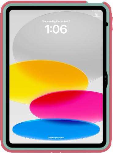 Image of OtterBox iPad (A16) & iPad 10th Gen (Only) - Defender Series Case - Strawberry Mint - Multi-Layer Protection - Four Position Stand - Built-in Screen Protector - Port Covers - Apple Pencil Storage