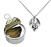 Pearlina Dragon Cultured Pearl in Oyster Necklace Set Silver tone Cage w/Stainless Steel Chain 18"