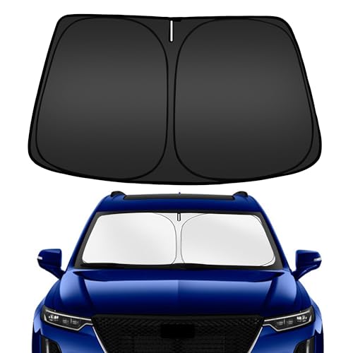 Image of ARISMOTOR Windshield Sun Shade for Cadillac XT6 2020-2025, Custom Fit Foldable Front Window Sunshade Sun Visor Protector, Block UV Rays Keep Your Car Cooler