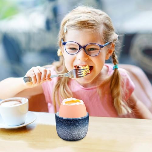BAIFULAI Eierbecher Porzellan, 4er Eierbecher Set aus Keramik, Durchm 5cm, Höhe 4,8 cm, Ofenglasurverfahren, Glatt und gratfrei, spülmaschinenfest & in Geschenkbox, Eierbecher für Frühstückstische – Bild 8