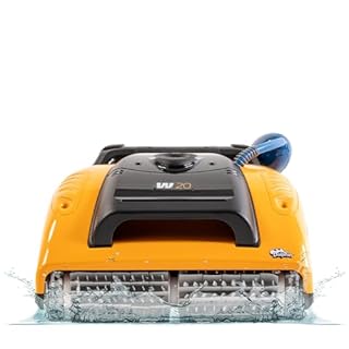 Dolphin W20 Automatic Robotic Pool Vacuum Cleaner Includes Remote Control and Caddy, Floor Cleaning Only, Ideal for Commercial Shallow Depth Pools up to 78 FT in Length