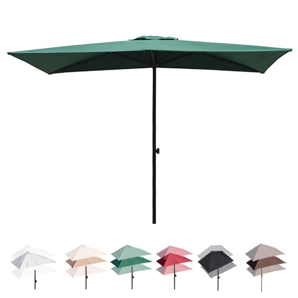 Parasol tarasowy z regulacją wysokości, na zewnątrz, oszczędzający miejsce, prostokątny parasol ogrodowy na balkon, podwórko i taras, wszechstronne rozwiązanie półparasola
