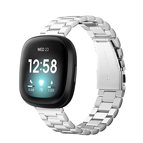 oh Compatible for Fitbit Versa 4/Sense 2/Versa 3/Sense XeX̌pXgbv xg (Vo[)