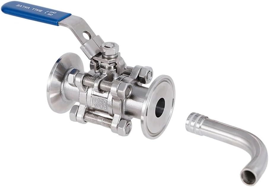 1.5 Inch Tri Clamp Ball Valve & Racking Arm Pick-up Tube Stainless Steel 304 Homebrew Boil Kettle Conical Fermenter Parts