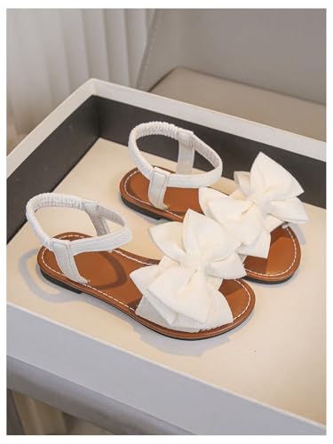 Image of GORGLITTER Girl's Sandals Dressy Bow Ankle Strap Sandal Open Toe Slides Flats Summer Cute Vacation Sandals