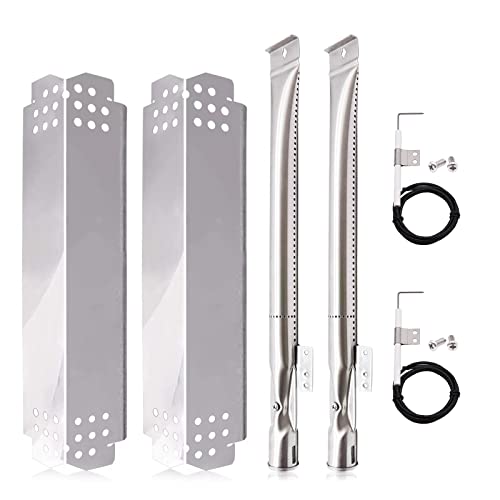 Hiorucet Piezas de repuesto para parrilla Nexgrill 2 quemadores 720-0864, 720-0864M, placas de calor de parrilla de acero inoxidable, quemadores e encendedores de repuesto para Nexgrill 720-0864R,
