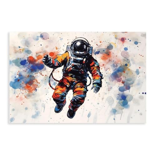 Toile astronaute espace pour une décoration murale de chambre élégante et moderne