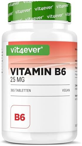 Vitamina B6 como P-5-P - 365 comprimidos - Altamente dosificado c...