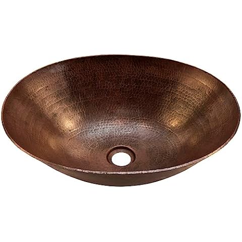 Novatto Copper Vessel Sink, Antique Finish Cover
