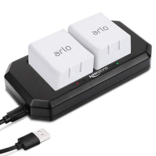 Arlo Batteries Charger, Keenstone Dual Battery Charger Station for Arlo Rechargable Batteries, Arlo Pro 2, Arlo Pro, Arlo Go Camera and Arlo Security Light (The Pictured Batteries are not Included)
