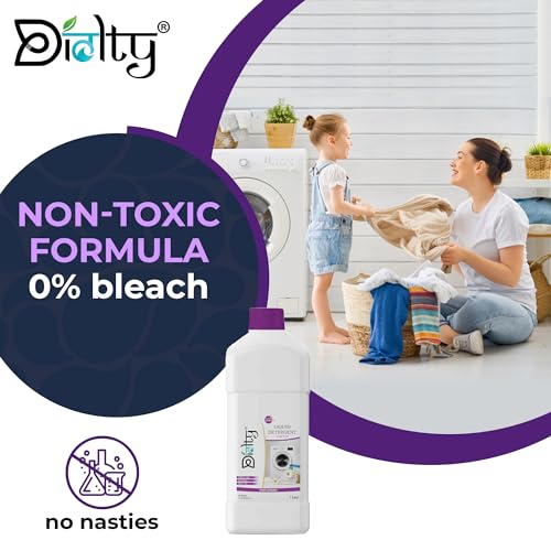 Image of Liquid Detergent 1 Liter | Laundry Liquid for Fabric Daily Wash | detergent liquid for Top Load and Front Load Washing Machine | Balanced PH, Non-toxic (Lavender)