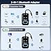 Bluetooth 5.3 Transmitter Adapter for Airplane 2-in-1 Wireless Bluetooth Audio Transmitter Receiver for 3.5mm Aux Jacks on Flight/TV/Gym Equipment, for up to 2 Wireless Headphones, Cell Phones (black)