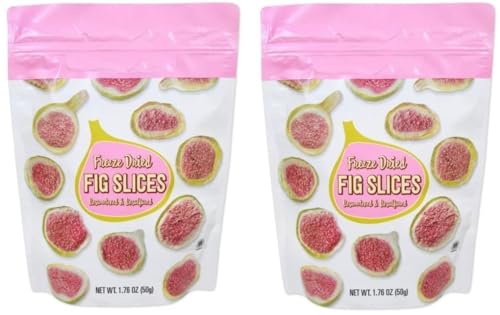 Limited Freeze-Dried Fig Slices Unsweetened & Unsulfured trader joe 1.76 oz/50g each – Pack of 2