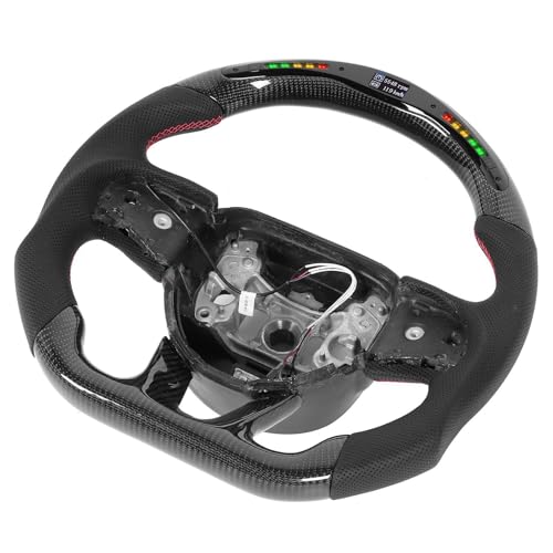 RASTKY Feux de Changement de Vitesse LED en Fibre de Carbone pour Challenger/HELLCAT – Indicateur de Régime Réglable, Affichage de Course, Design à Fond Plat Mots-clés Carbone