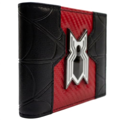 PocketGear Spider Superhéros Man De La Maison Tenue Emblème Portefeuille Bi-Fold Porte-Carte D'identité & Porte-Cartes, Noir