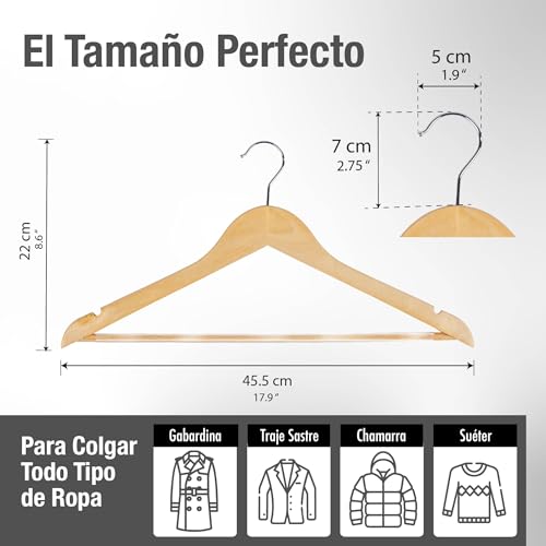 Opiniones y reviews de Ganchos de Madera para Ropa los 10 mejores. 21 Imagen adicional