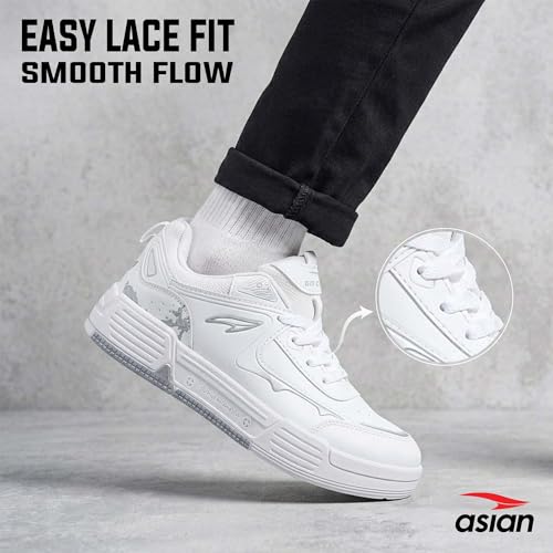 Image of ASIAN Lifestyle-02 Men's Stylish Sneakers | Comfortable Sporty Sneakers with PU Upper & Cushioned Insole | Ideal for Gym, Walk, Travel, & Casual Wear
