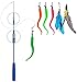 YOUYIKE® Juguete para Gatos, Juguetes Pluma de Gatos, Interactivo Varita Retráctil para Gato con 5 Recargas Gusanos para Interior Gato y Gatito