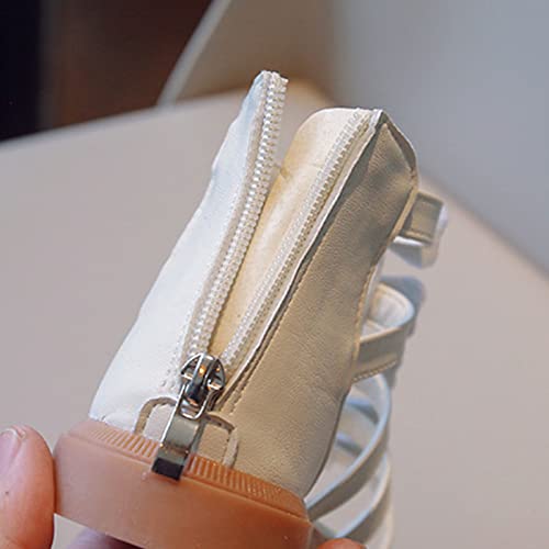 2023 Summer New Girls Solid Color Fashion Retro Open Toe Zipper Sandals Sandal Girls Kids4